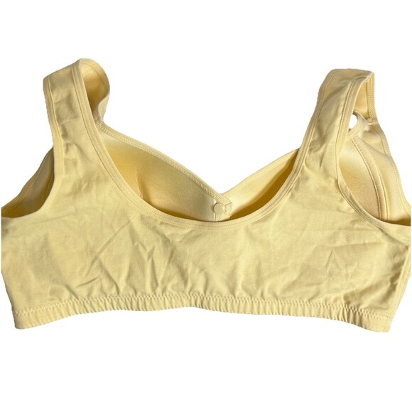 NWT Daisy Bra for Older Women/Seniors Front Close Snap Cotton Bra Yellow 2XL - Picture 2 of 5